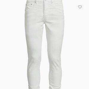 Classic Slim Fit White Jeans for Men